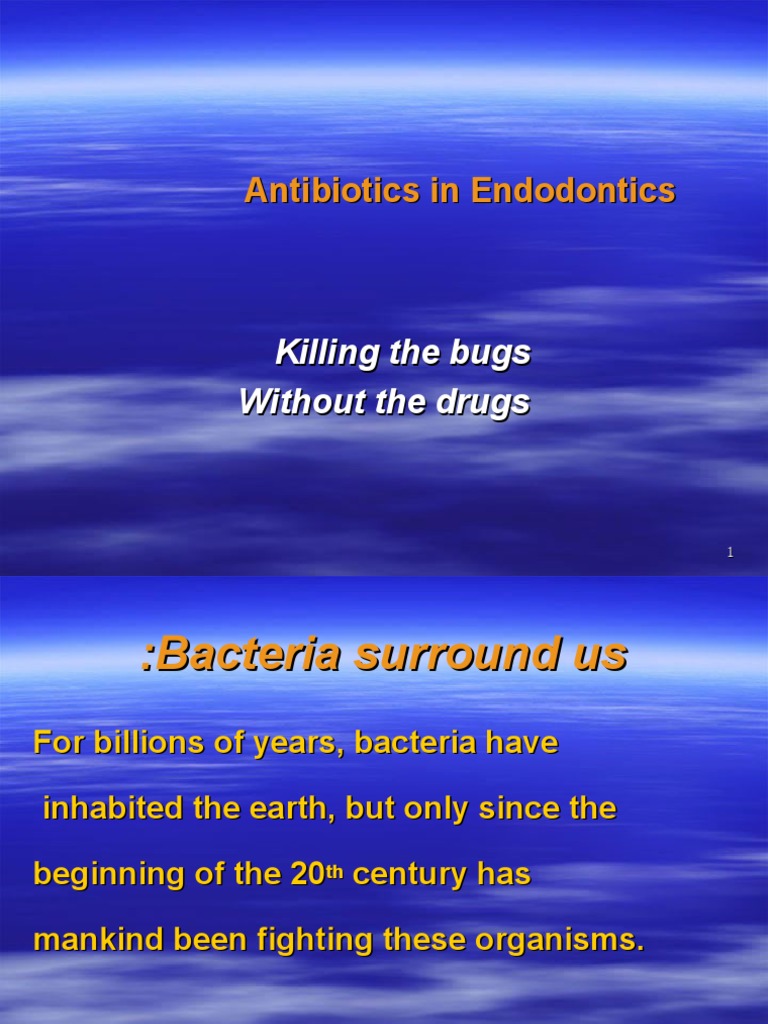 Antibiotics in EndodonticsLecture 9 PDF Antibiotics