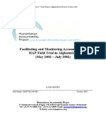 Humanitarian Accountability Project - Afghanistan Field Trial Report