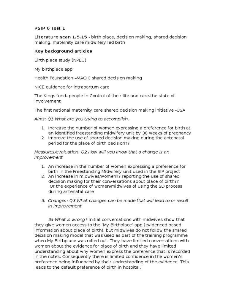 PSIP 6 Test Group | PDF