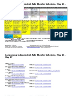 Gangneung Independent Arts Theater Schedule, May 21 - May 27