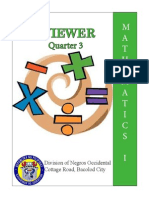 Reviewer in Mathematics I-Quarter 3 PDF