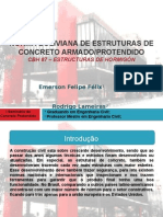 Apresentações em (PPT), de uma análise da norma de concreto protendido da Bolivia.