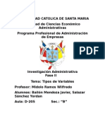 Clasificacion de Las Variables para una Investigacion