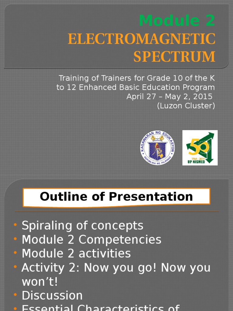 Electromagnetic Spectrum Training Module | PDF | Electromagnetic ...