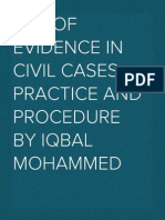 Use of Evidence in in Civil Proceedings: Practice & Procedure (2013)