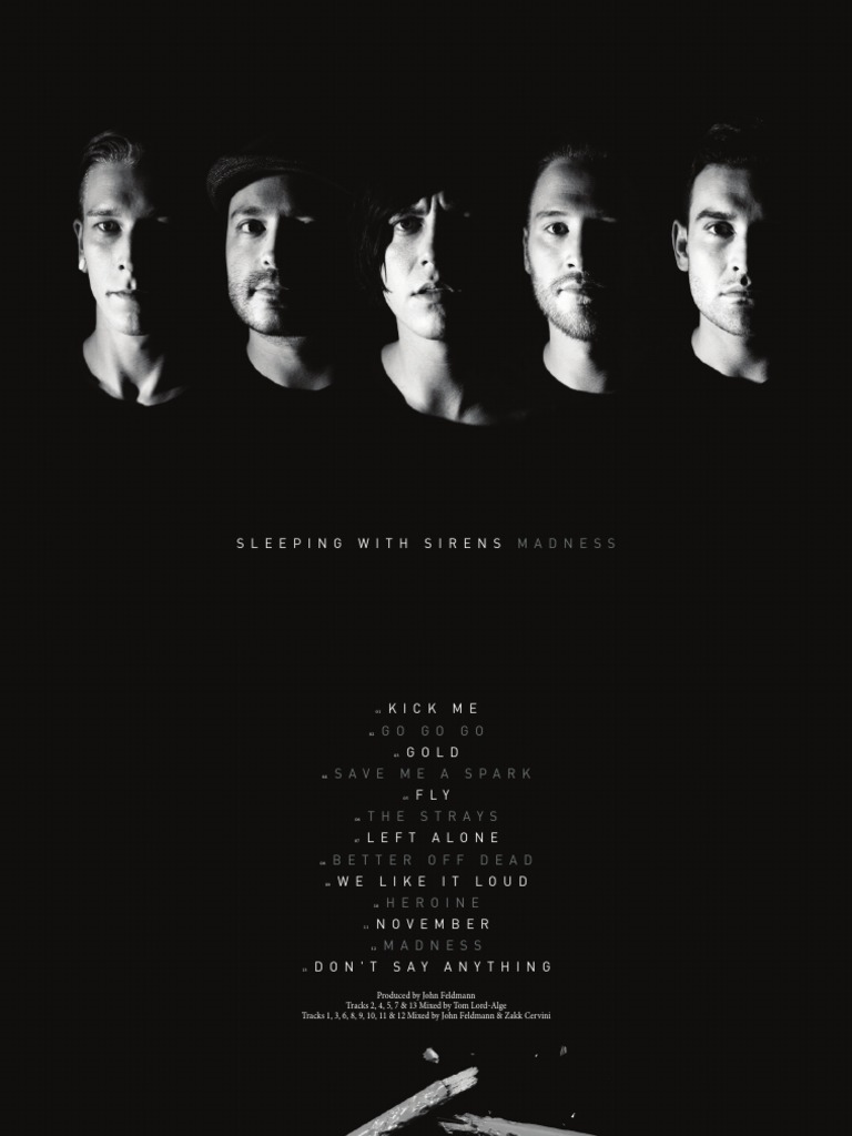 Sleeping with Sirens Digital Booklet Madness Music Industry Leisure