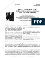 Evolución del concepto jurídico penal de culpabilidad