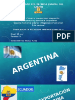 Exportación de Productos a Argentina