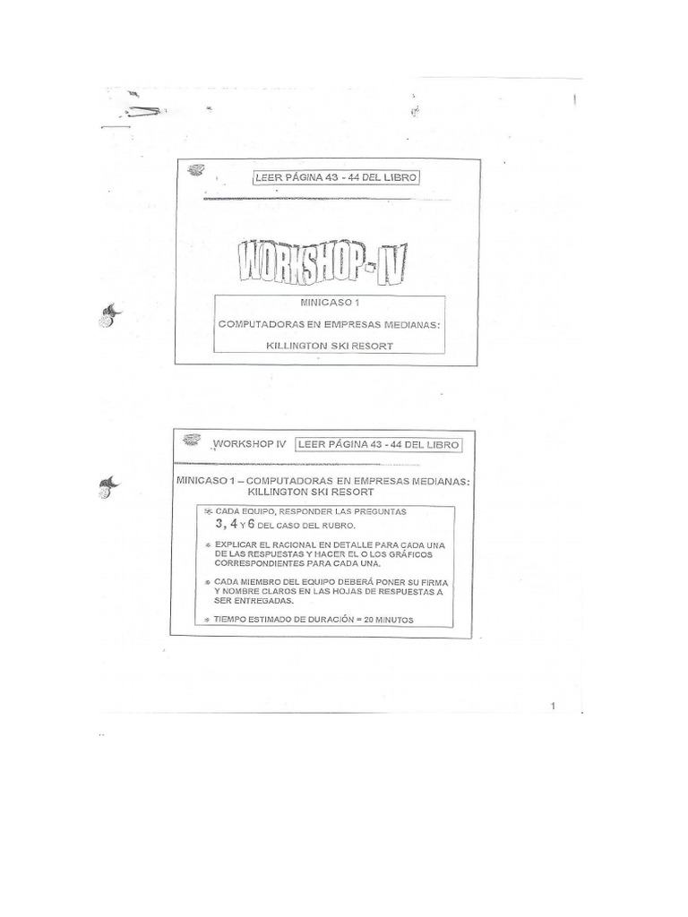 Workshop IV | PDF