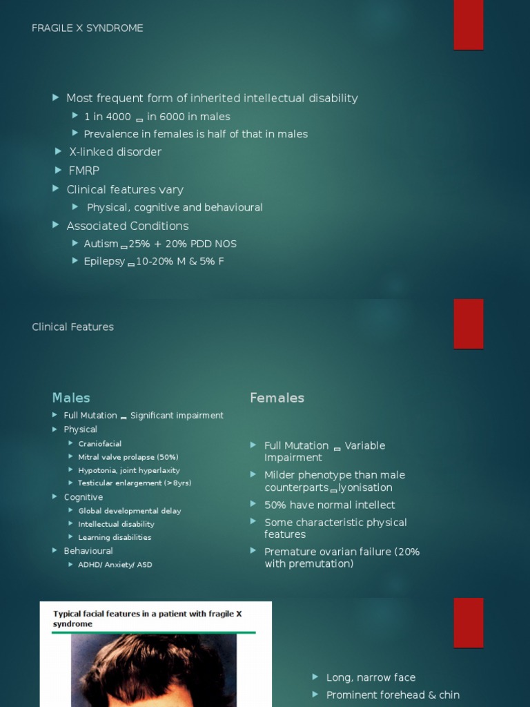 Fragile X Syndrome | PDF | Psychiatry | Medical Diagnosis