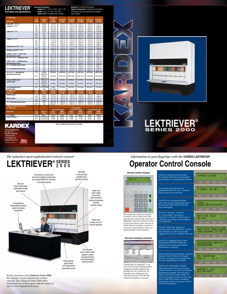 High Density Filing System by Lektriever Computing Technology