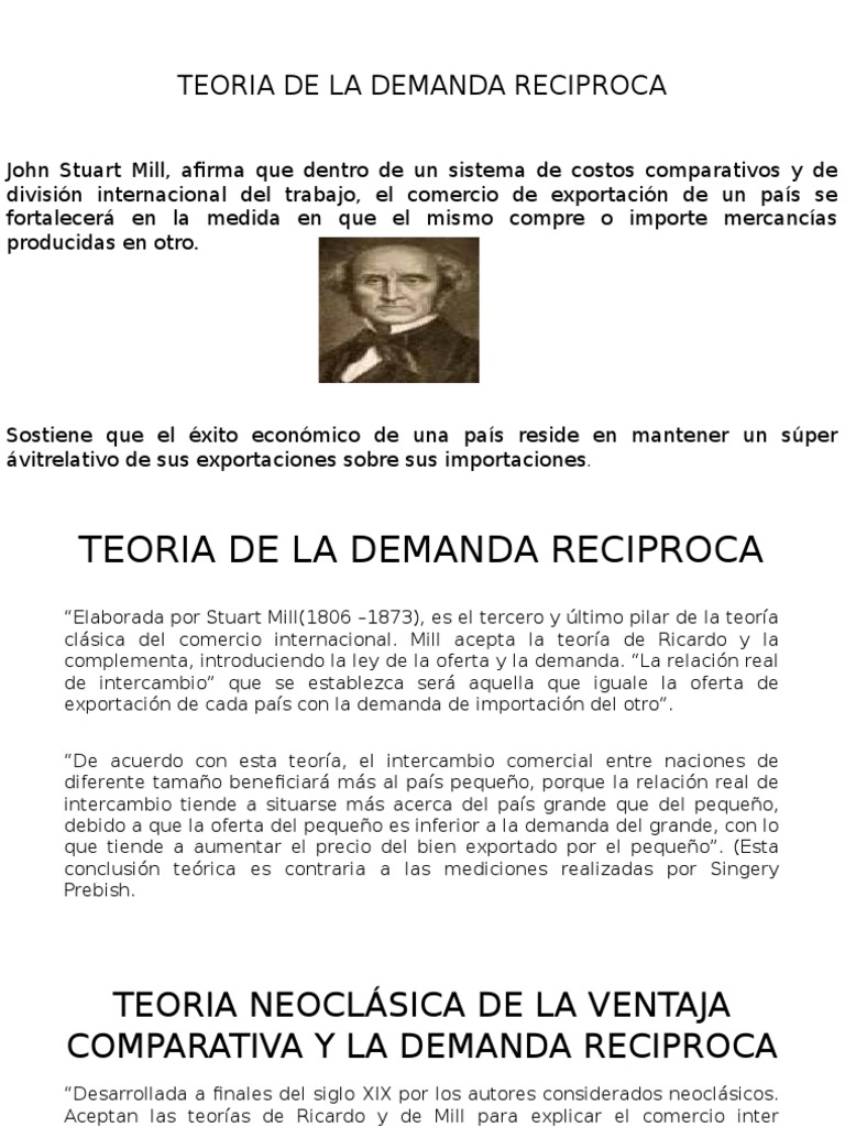Teoria de La Demanda Reciproca