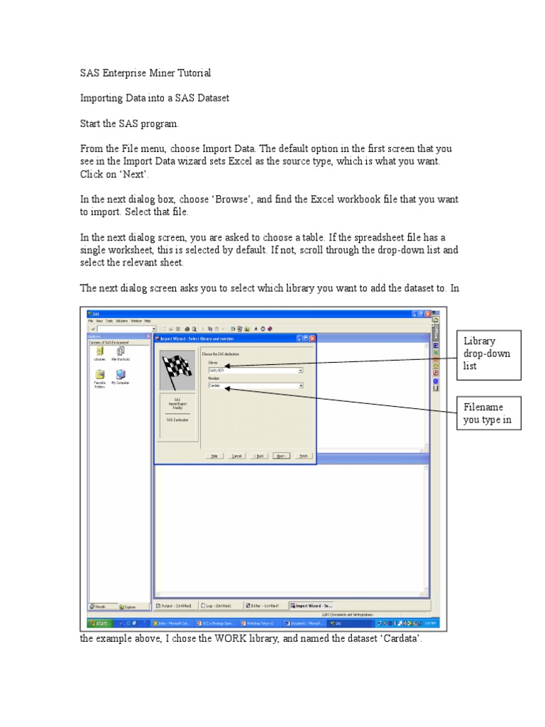 SAS Enterprise Miner Tutorial PDF Microsoft Excel Operating