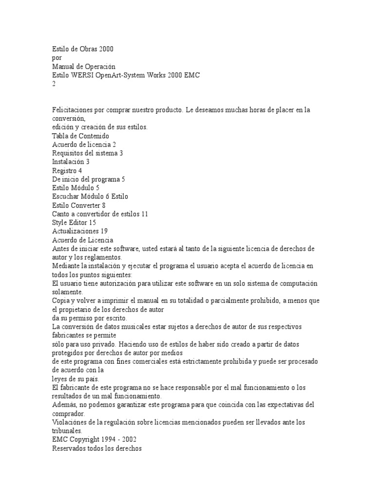 Manual Style Works 2000 | PDF | Point and Click | Programa de computadora