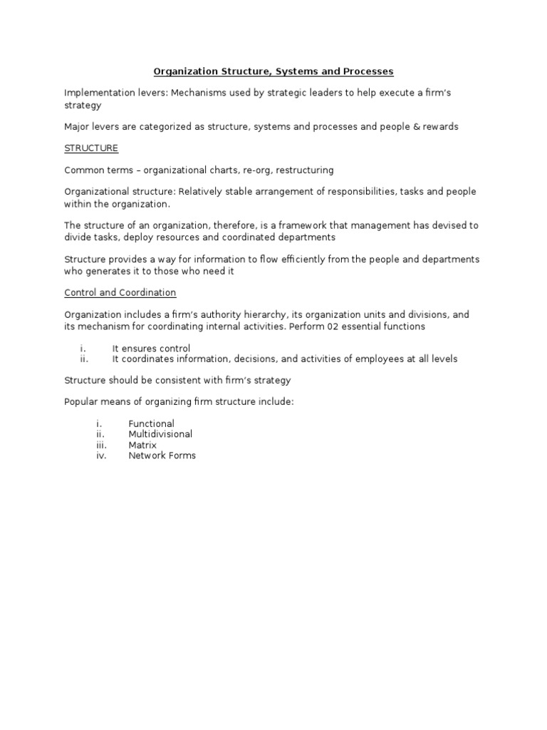 Organization Structure | PDF