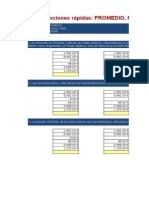 Otras Funciones Rápidas. Promedio, Miin, Max, Contar