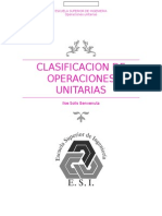 Clasificacion de Operaciones Unitarias