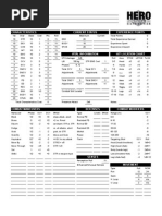 Hero 6E Character Sheet Excel