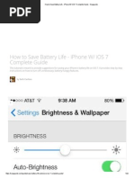 How To Save Battery Life - Iphone W - IOS 7 Complete Guide - Snapguide