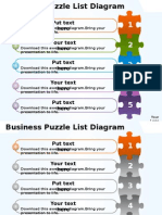 Business Puzzle List Diagarm Powerpoint Templates PPT Presentation Slides 0812