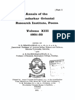 Annals of the Bhandarkar Oriental Research Society Vol. 13, part I, 1931-32