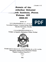 Annals of the Bhandarkar Oriental Research Society Vol. 14, 1933-34