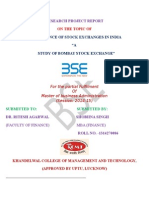 Performance of Stock Exchanges in India: A Study of Bombay Stock Exchange