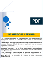 Vigilancia y Control Sanitario de Alimentos y Bebidas