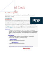 Android Code Example: Alert Dialog
