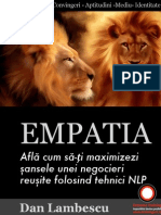 Empatia in Negociere Dan Lambescu