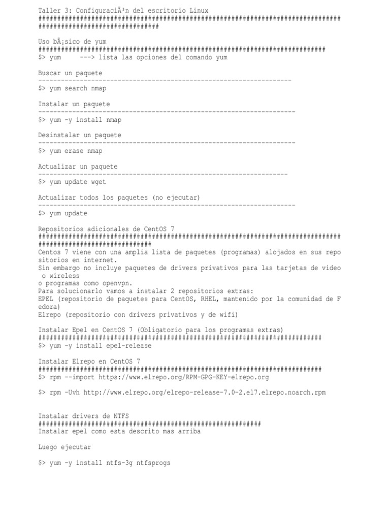 Taller 3 centos 7 pdf software libre software
