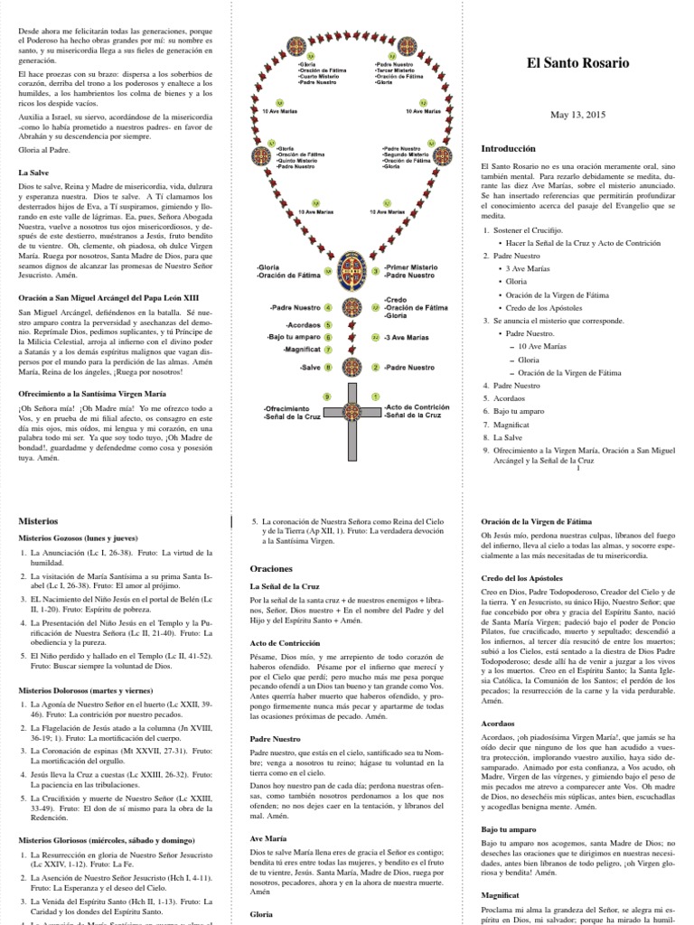 El Santo Rosario | PDF | María, madre de Jesús | orador del Señor