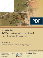 Vol. 3 - Dimensões Do Catolicismo Português - ANAIS IV EIHC