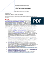 Interpretaciones de Las Niif