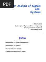 Fourier Analysis of Signals and Systems: Babul Islam