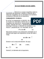 Movimiento de Electrones en Un Campo Magnetico