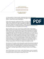 Carta Apostólica sobre tema de moral