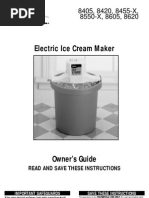 Rival 8405 Ice Cream Freezer Manual