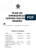 Plan de Emergencias Centro Nacional Minero