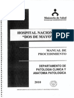 PLAN 13628 Manual de Procedimiento Del Departamento de Patología Clínica y Anatomía Patológica Del HNDM 2013
