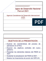 Plan egico de Desarrollo Nacional Peru Al 2021
