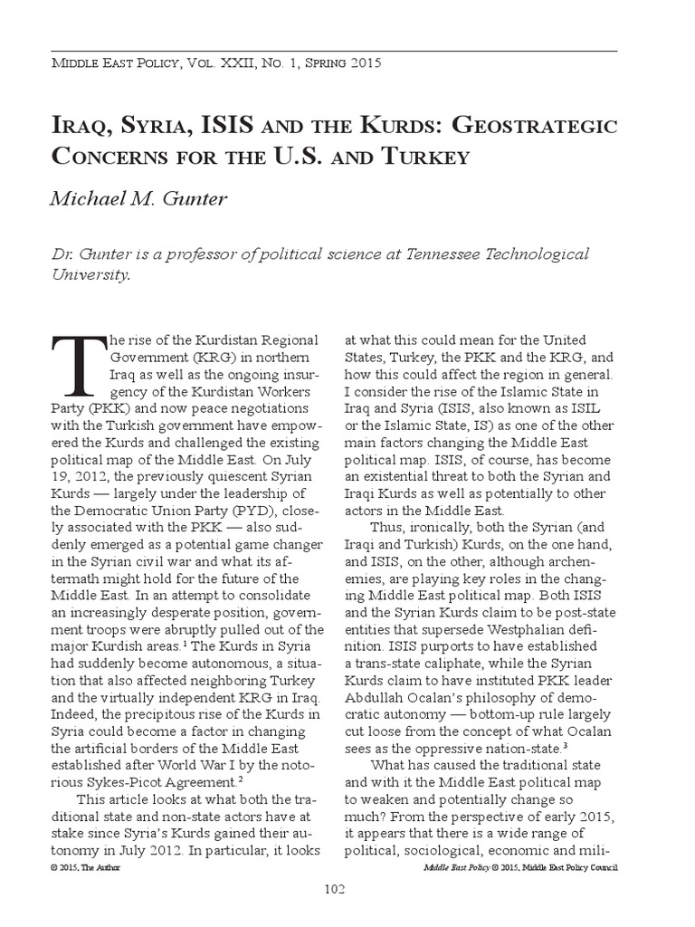 Gunter 2015 Middle East Policy Democratic Union Party - 