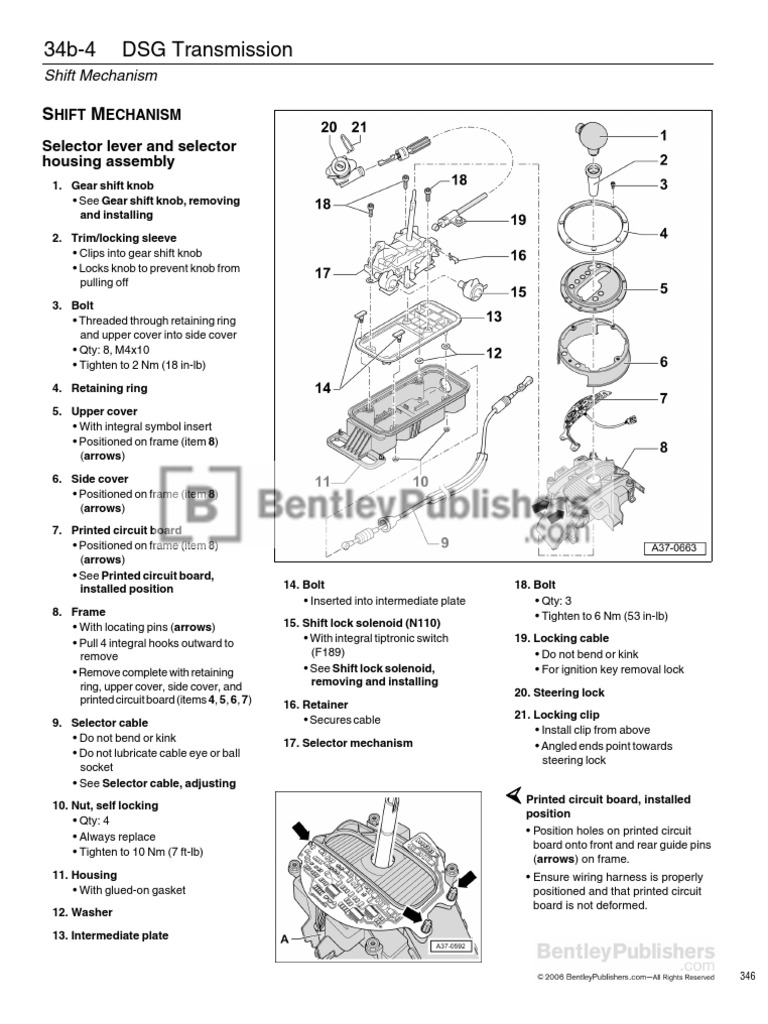 Audi TT 2000-2006 Repair Manual - Excerpt | PDF | Transmission