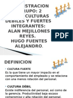 Cultura Fuerte y Debil