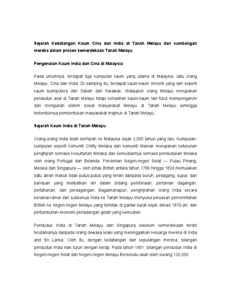 Assignment Sejarah Orang India Dan Cina Pdf