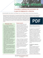 Cambio Climatico Mundial y Cadenas de Suministro de Alimentos, Politicas para La Adaptacion Colectiva PDF