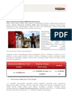Batas Toleransi Kualitas BBM Dari - HTML