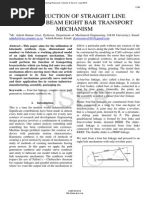 Researchpaper Construction of Straight Line Walking Beam Eight Bar Transport Mechanism