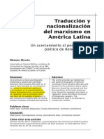Traducción y Nacionalizaión Del Marxismo en América Latina - Hernán Ouviña