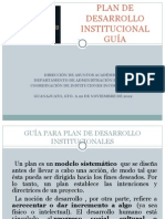 GUÍA PLAN DE DESARROLLO INSTITUCIONAL PARA ESCUELAS INCORPORADAS UG.ppt